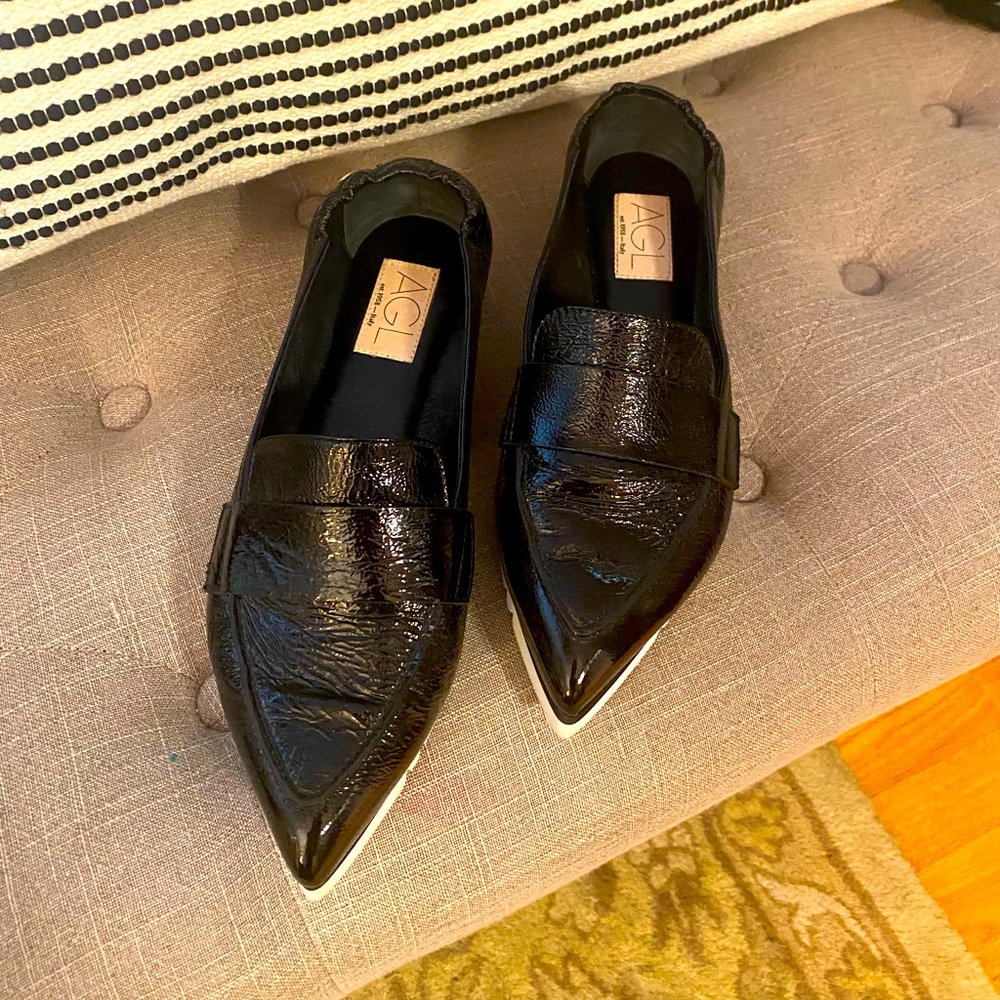 AGL Black Loafers
